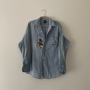 Vintage looney tunes button down shirt
